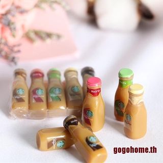 【GOGO】ขวดกาแฟเรซิ่นจําลอง ขนาดเล็ก สําหรับตกแต่งบ้านตุ๊กตา 1/12 1 5 ชิ้น