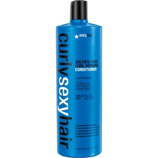 Sexyhair Curly sulfate free curl defining conditioner 1000ml ครีมนวดสำหรับผมดัด ทำให้ลอนกระชับ เงางามไม่พันกัน จัดทรงได้