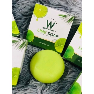 Wink White LIME Soap วิงค์ไวท์ สบู่ มะนาว ช่วยให้ผิว ขาว สุขภาพ ดี