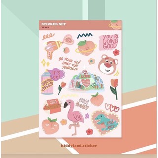 PEACH STICKER A6 (ธีมสีชมพูอ่อน)