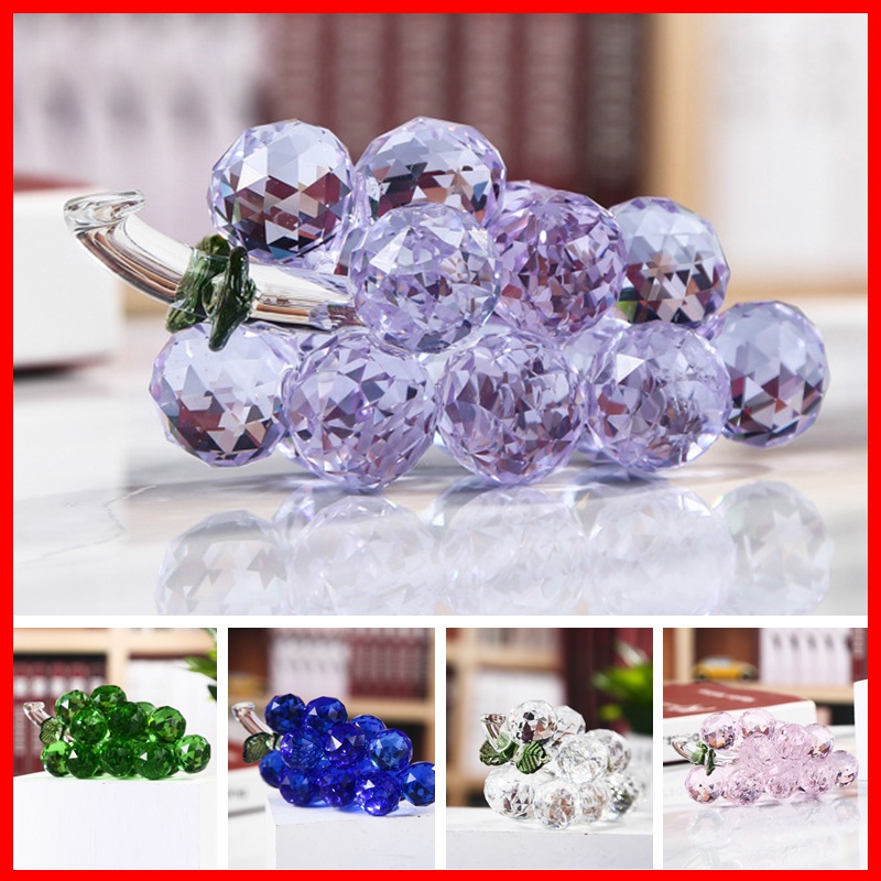 Facted คริสตัลองุ่น Paperweight ตัดเคลือบผลไม้ Figurine แก้วตกแต่งบ้านงานแต่งงานสะสมคริสต์มาส