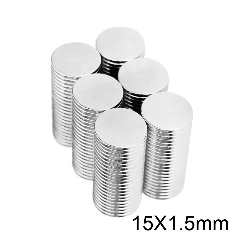 10ชิ้น แม่เหล็กแรงสูง 15X1.5มิล Magnet Neodymium 15*1.5มิล แม่เหล็ก กลมแบน ขนาด15x1.5mm แม่เหล็ก แรงดูดสูง 15*1.5mm