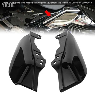 YiChe 2Pcs Air Deflector Trim Heat Shield Motorcycle Mid‑Frame Fit For Touring and Trike Models 2009‑2018.