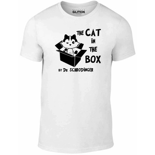 เสื้อยืดแขนสั้นลําลอง พิมพ์ลาย The Cat In The Box Dr Dr Schrodinger Science Physics พลัสไซซ์ สําหรับผู้ชาย