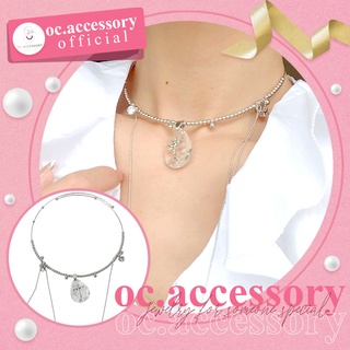 สร้อยคอ สไตล์ฮิปฮอป จี้รูปไม้กางเขน เครื่องประดับ Hip hop style necklace with cross pendant. ส่งจากไทย By co.accessory