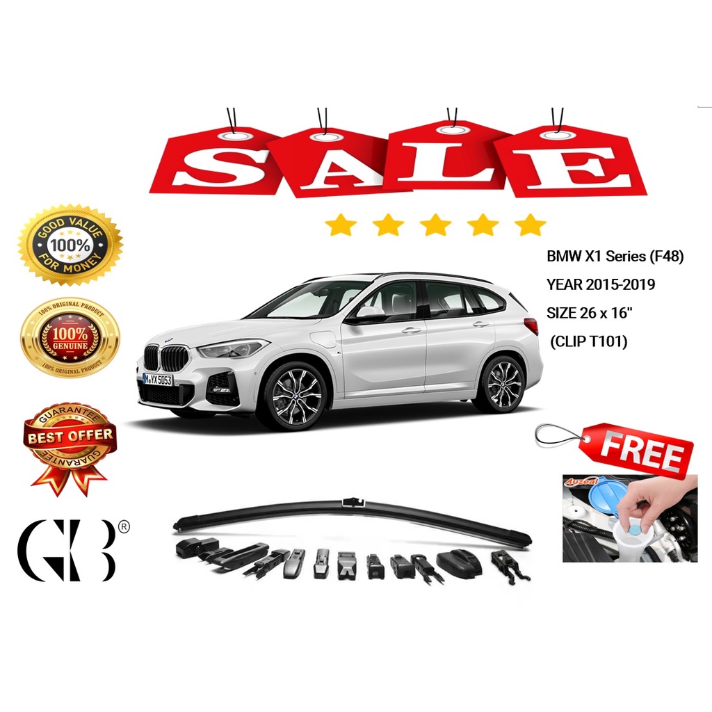 GB-STORE BMW X1 Series (F48) ที่ปัดน้ําฝน GB AeroBlades ปี 2015-2019