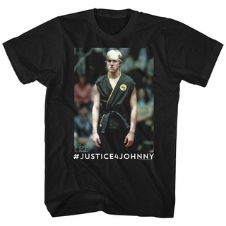 เสื้อยืดผ้าฝ้ายพิมพ์ลายขายดี เสื้อยืดลําลอง ลายคาราเต้ Justice 4 Johnny-American เข้ากับทุกการแต่งกาย สไตล์คลาสสิก สําหร