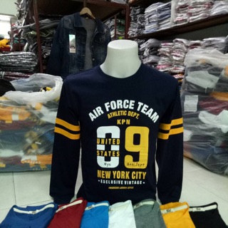 เสื้อยืด คอกลม แขนยาว สกรีน AIR FORCE TEAM