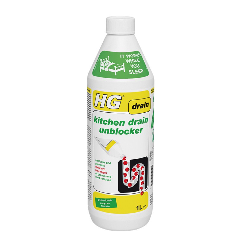 เอชจี ผลิตภัณฑ์ขจัดท่อห้องครัวอุดตัน (HG kitchen drain and plug unblocker) ขนาด 1 ลิตร