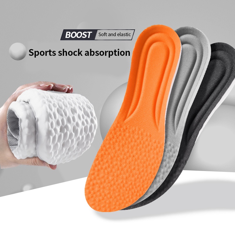 ใหม่กระดูกหน่วยความจําโฟมกีฬา Insoles สําหรับรองเท้าเบาะวิ่ง Shock-Absorbing Breathable Deodorization PU Soft Pad