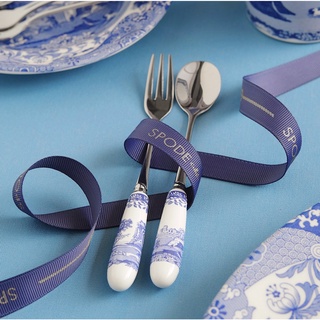 Spode Blue Italian Pastry Forks and Tea Spoons ช้อนชา, ส้อมขนม (ราคาต่อชิ้น)