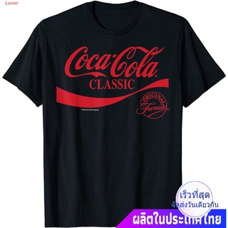 Luner เสื้อยืดผู้ชายและผู้หญิง Coca-Cola Classic Original Formula Red Logo Graphic T-Shirt Mens Womens T-shirts