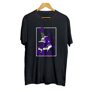 เสื้อยืดคอกลมEvangelion UNIT01 เสื้อยืด ผ้าฝ้าย 100% พิมพ์ลายอนิเมะ EVANGELION combed 30sS-4XL