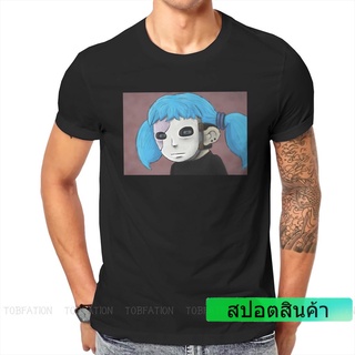 ROUND คอลูกเรือแฟชั่น เสื้อยืดคอกลม พิมพ์ลาย Sally Face Sad Face คุณภาพสูง สไตล์คลาสสิก สําหรับผู้ชาย COMING CLUB oversi