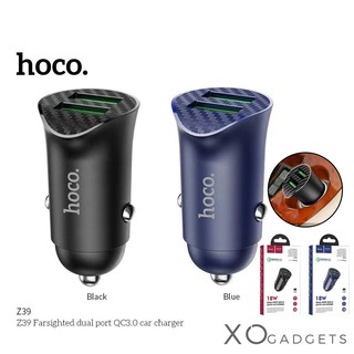 HOCO Z39 หัวชาร์จในรถยนต์ 2 USB รองรับชาร์จเร็ว QC/FCP/AFC (18W) หัวชารฺ์จรถ ชาร์ทรถ ชาร์ทรถ18วัตต์ รับประกัน 1 ปี