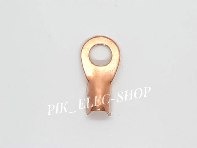 หางปลาทองแดง เส้นผ่าศูนย์กลางรูใน 10 มิล หางปลา ขั้วต่อทองแดง หางปลากลม ขั้วต่อแบต แหวนทองแดง หางปลาเครื่องเสียง - รูปที่ 2