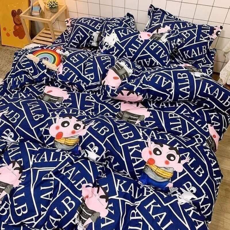 ชุดเครื่องนอนลายการ์ตูนชินจัง ขนาด 3.5,5,6 ฟุต ผ้าปูที่นอน+ผ้านวม/