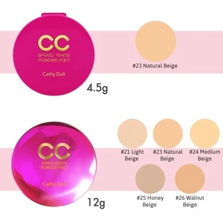 แป้งเคที่ดอลล์ สปีดไวท์ ซีซี พาวเดอร์ แพ็ค 12 กรัม Cathy Doll CC Speed White Powder Pact SPF40 PA+++ 12 g.