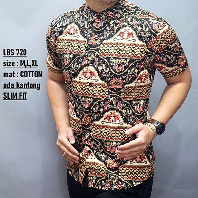 Kemeja Lbs 720 HEM เสื้อเชิ้ตแขนสั้นผู้ชาย SLIM FIT SHORT SLEEVES LUIGI BATANI