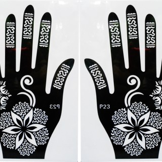 สติ๊กเกอร์รูปมือ สติ๊กเกอร์ Henna P2324