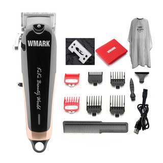 เครื่องตัดผม (hair trimmer) ปัตตาเลี่ยน ปัตตาเลี่ยนไร้สาย WMARK NG-103 ครบชุดพร้อมผ้าคลุม