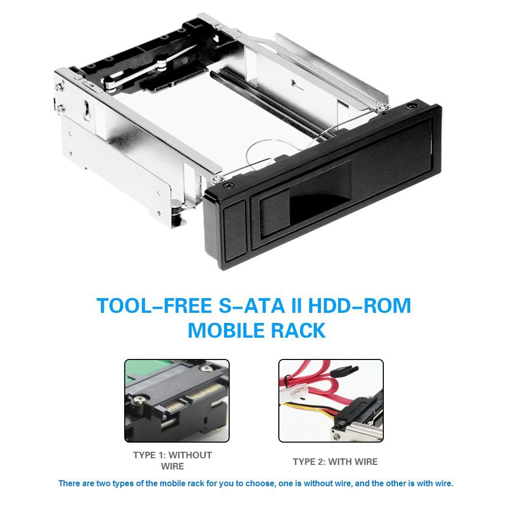 Hot Swap for SATA 6 Gbps ORICO Trayless Mobile Rack for 3.5 SATA III HDD into 5.25 Inch PC Bay