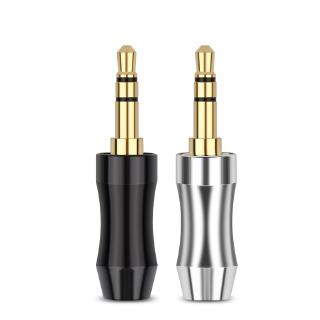 3 . 5 มม. 3 pole stereo gold plated copper hifi อะแดปเตอร์ปลั๊กเสียบแจ็คหูฟังโลหะอะลูมิเนียม