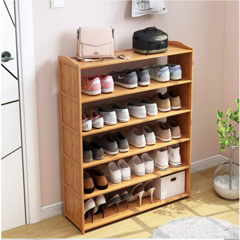 shoes shelf ชั้นวางรองเท้าไม้ 3-4 ชั้น แข็งแรง กันฝุ่น มี 3 ขนาดให้เลือก