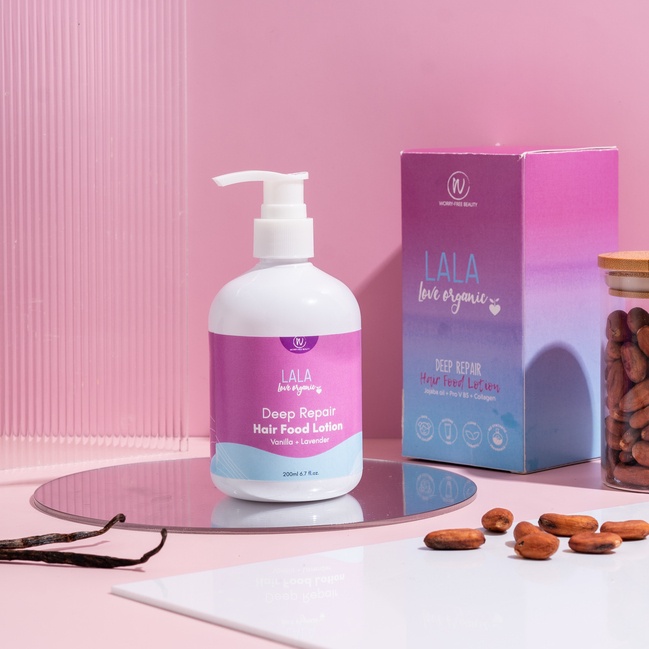 WORRY-FREE BEAUTY LL ORGANIC DEEP REPAIR HAIR FOOD LOTION ดีพ รีแพร์แฮร์ฟู้ดโลชั่น โจโจ้บาออยล์ โปรว