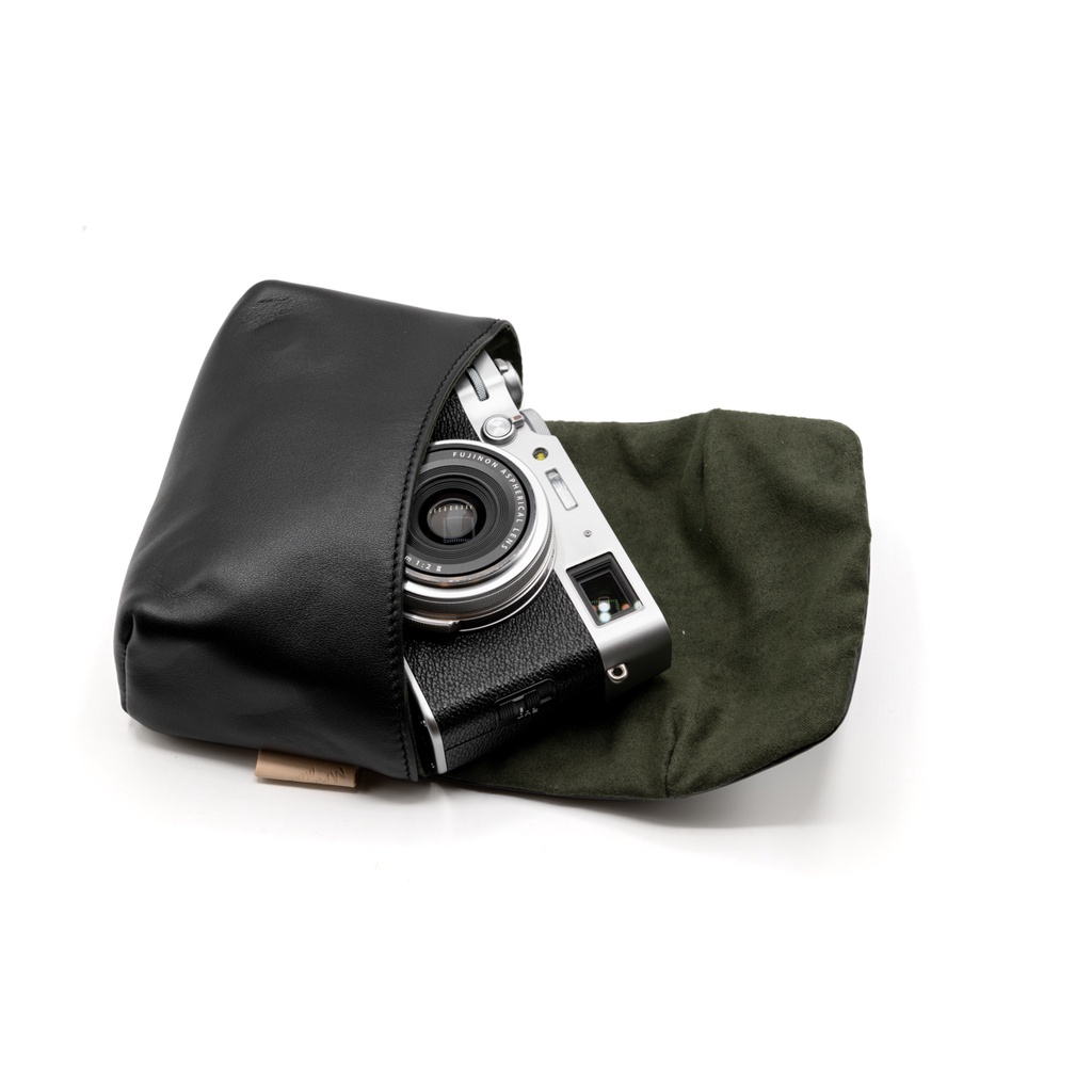 ซองหนัง Fuji X100VI Leica D-LUX8 Ricoh GRIIIX GRIII Leica Minilux Pouch หนังแท้ MeKee Large