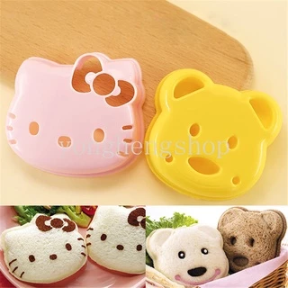 แม่พิมพ์ตัดขนมปัง แซนวิช บิสกิต รูปการ์ตูนหมี กระต่ายน่ารัก DIY สําหรับเด็ก