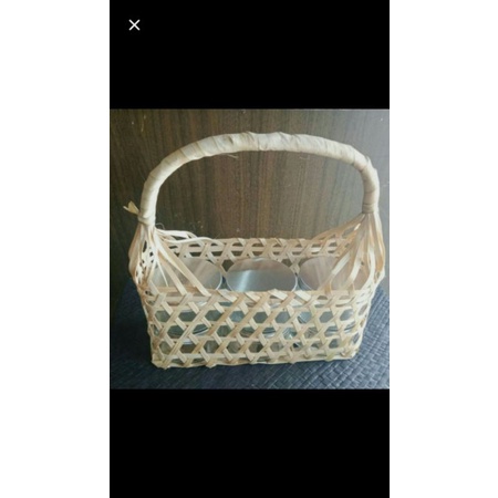 ถุงไม้ไผ่สาน DM 28x9.5x12 ถุงโอ่งกระเช้า