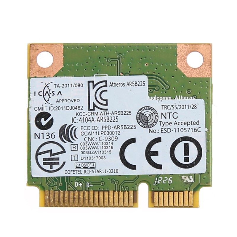 ★ไปเที่ยว♣การ์ด PCI-Express ขนาดเล็กไร้สาย Bluetooth V4.0 สําหรับ Atheros AR5B225 DELL DW1703