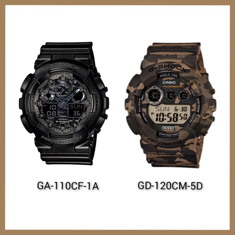 G-Shock ลายพลาง รุ่น Ga-110CF-1A,GD-120CM-5D