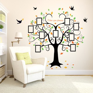 🔥พร้อมส่ง🔥 สติ๊กเกอร์ติดผนัง สติกเกอร์ติดผนังต้นไม้ กรอบรูป โรแมนติก Wall Sticker