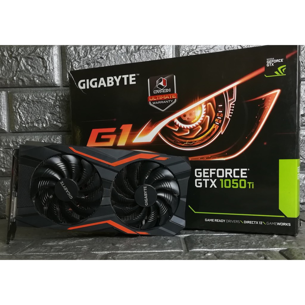 ⚡️การ์ดจอ GTX 1050 Ti G1 Gaming 4G Gigabyte มีไฟRGBข้างตัวการ์ด ต่อไฟเพิ่ม6pin