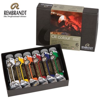 REMBRANDT สีน้ำมันชุด 6 สี 15 ml. (REM.OIL SET CARDBOARD 01 C 306) 1 ชุด