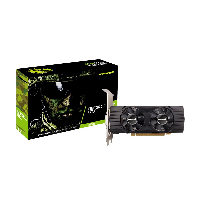 Manli GeForce® GTX 1650 Low Profile 4GB DDR6 128bit, HDMI, DP, DVI (M2472+N596-02)