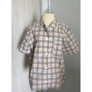 (หยุด 21-25 / ส่ง 26 กย )มือ1 เสื้อใส่นอน ลายสก๊อต สีครีม picha