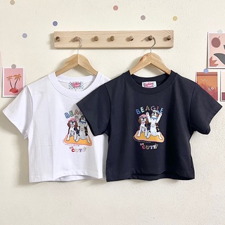 เสื้อครอปลายบีเกิ้ล 🐶🥐 (F083)-Seventhfeb.cloth