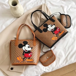 2 in 1 MICKEY MOUSE ❤️ . 1 ใบ ได้ถึง 2 ชิ้นไปเลย ใส่ของได้จุใจมากกก กระเป๋าแฟชั่น กระเป๋าถือ