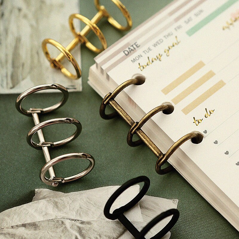 Binder คลิปหนีบหนังสือโลหะรูปใบไม้ 3 หลุม 1 ชิ้น