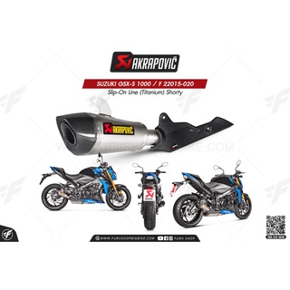 ท่อแต่ง Akrapovic Exhaust Slip-On Line (Titanium) Shorty Suzuki GSX-S 1000 / F 2015-2020