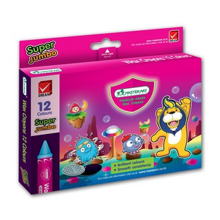 สีเทียน 12 สี ซุปเปอร์จัมโบ้ มาสเตอร์อาร์ต