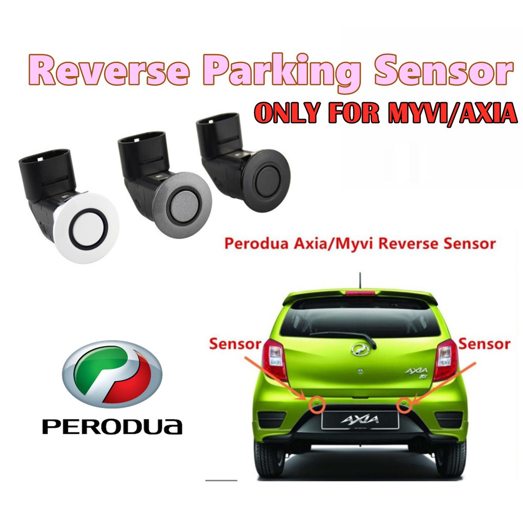 1PCS Myvi Axia เซ็นเซอร์ที่จอดรถย้อนกลับหมายเลขชิ้นส่วน:89341-BZ111-B0 perodua เงินสีดําสีขาว