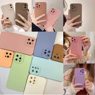 เคสสีพื้น9สี รุ่น i6 6s i7 8 se2020 i8 i6plus 7plus XR  i11 i12 12Pro 12Promax i13 13Pro 13Promax A15 V17 Y20