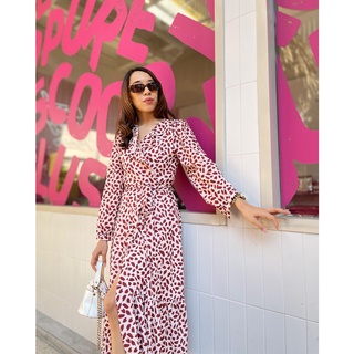 Ladyiconz - Miniheart Ruffle Dress เดรสแดง ลายหัวใจ