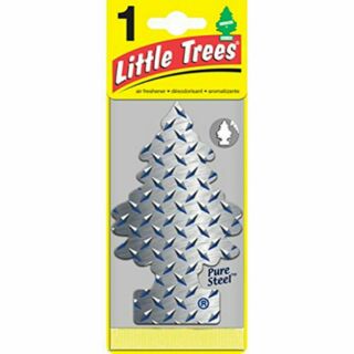 Little Trees® แผ่นน้ำหอมปรับอากาศ รูปต้นไม้ กลิ่น Pure Steel เซท 3 ชิ้น