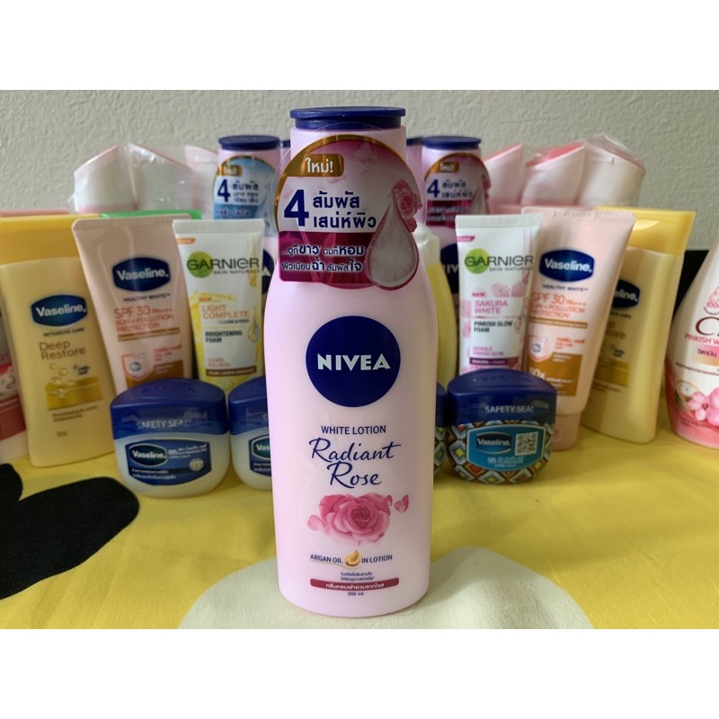nivea white lotion radiant rose