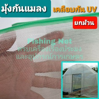 มุ้งกันแมลง [ ยกม้วน ] ยาว 30 ม. กว้าง 2.5 ม.มุ้งขาว เคลือบกัน UV 20 ตา มุ้งทำโรงเรือน แนด มุ้งกันยุง ตาข่ายคลุมแปลงผัก